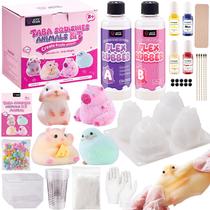 Kit Squishy LET'S RESIN Borracha Flexível com Moldes de Silicone e Mais