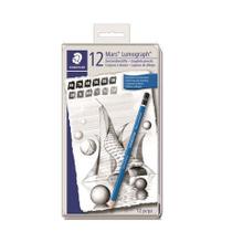Kit STAEDTLER Mars Lumograph 100 Com 12 Lápis - 100 G12 Kit STAEDTLER Mars Lumograph 100 Com 12 Lápis - 100 G12