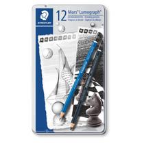 Kit STAEDTLER Mars Lumograph Com 12 Lápis - 100 G12 S1 Kit STAEDTLER Mars Lumograph Com 12 Lápis - 100 G12 S1