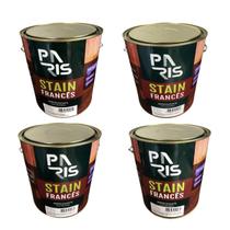Kit Stain Paris 3,6L Tripla Proteção UV 4 Tons de Madeira