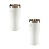 Kit stanley 2 copos térmicos pilsner glass happy hour 444ml branco pale stone