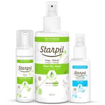 Kit Starpil Mousse Pós Depilação 150ml Óleo Pós 500ml Hair Puller 120ml