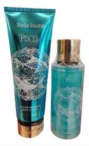 Kit Stella Dustin Zodiac - Body Splash e Creme Corporal com Colágeno e Brilho - Peixes