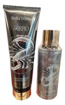 Kit Stella Dustin Zodiac Escorpião Body Splash e Creme Corporal com Colágeno e Brilho 400ml