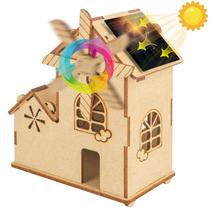 Kit STEM para casa de quebra-cabeça 3D movido a energia solar DIY Wooden Kids 8-12 Kit STEM para casa de quebra-cabeça 3D movido a energia solar DIY Wooden Kids 8-12