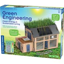 Kit STEM Thames & Kosmos Green Engineering Model Home com painel solar
