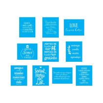 Kit Stencil 10 Unid - Frases 20 X 25Cm- Ref 29