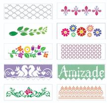 Kit Stencil - 10X30Cm - Ref 02 Kit Stencil - 10X30Cm - Ref 02