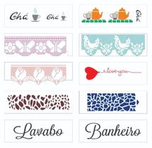 Kit Stencil - 10X30Cm - Ref 04