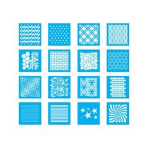 Kit Stencil 16 Unid - Estampas 14 X 14Cm- Ref 23 Kit Stencil 16 Unid - Estampas 14 X 14Cm- Ref 23