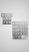 Kit Stencil Alfabeto e Números 5cm Chapa Galvanizada
