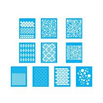 Kit Stencil Tamako 10 Unid - Estampas 20x25cm - Ref 21 Kit Stencil Tamako 10 Unid - Estampas 20x25cm - Ref 21