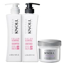 Kit Stephen Knoll Color & Control - Shampoo 500ml + Condicionador 500ml + Máscara Damage 276ml