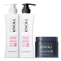 Kit Stephen Knoll Color & Control - Shampoo 500ml + Condicionador 500ml + Máscara Deep 259ml
