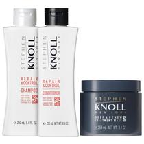 Kit Stephen Knoll Repair & Control - Shampoo 250ml + Condicionador 250ml + Máscara Deep 259ml Kit Stephen Knoll Repair & Control - Shampoo 250ml + Condicionador 250ml + Máscara Deep 259ml