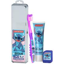 Kit Stitch Creme Dental Escova de Dente Fio Dental Infantil
