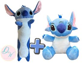 Kit Stitch De Pelúcia Grande + Travesseiro Stitch Xuxão 66cm