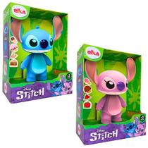 Kit Stitch e Angel Come Come 24 cm Brinquedo Infantil Elka Kit Stitch e Angel Come Come 24 cm Brinquedo Infantil Elka