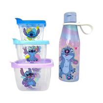 Kit Stitch Escolar Garrafa Água 530ml e Trio de Potes Disney Kit Stitch Escolar Garrafa Água 530ml e Trio de Potes Disney