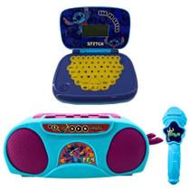 Kit Stitch - Laptop Infantil Bilíngue + Boombox Karaoke Kit Stitch - Laptop Infantil Bilíngue + Boombox Karaoke