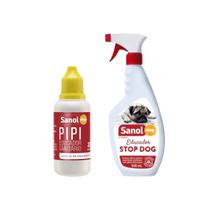 Kit Stop Dog + Pipi Dog Educador Sanitário Cães Sanol Dog