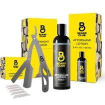 Kit Straight Razor The Beard Club com 5 lâminas e loção pós-barba de 100 ml