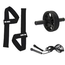 Kit Strap + Roda Abdominal + Corda Treino Funcional Academia Kit Strap + Roda Abdominal + Corda Treino Funcional Academia