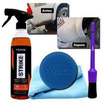 Kit Strike Vonixx 500ml + Pano Microfibra + Aplicador Vonixx + Pincel Zacs - Remova Piche e Cola