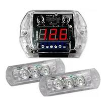 Kit Strobo Auto Rgb 7 Cores 12 Efeitos Voltímetro Zendel