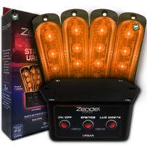 Kit Strobo Automotivo 4 Faróis Ambar Urban + Central Zendel