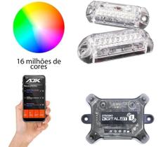 Kit Strobo Digital Bluetooth Ajk Com 2 Faróis 3w