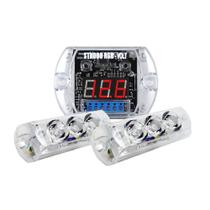 Kit Strobo Rgb Volt Led Color 2 Faróis Voltímetro V2 Zendel