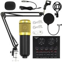 Kit Studio Para Gravação Com Microfone e Condensador BM801