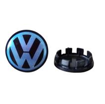Kit sub calota para roda de carro vw 51mm g5 garra gol turbo brw zunky com emblema (110526)