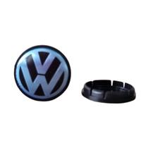 Kit sub calota para roda de carro vw 51mm g5 garra original com emblema (150322)