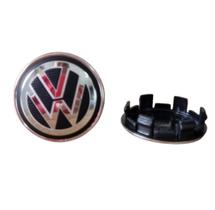Kit sub calota para roda de carro vw 51mm g6 garra binno/krmai com emblema (150396)