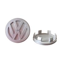 Kit sub calota para roda de carro vw externa 56mm interna 51mm alto relevo prata (150312)