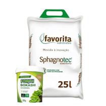 Kit Substrato Solo Inerte 25L com Forth Bokashi 400g