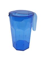 Kit Suco 1 Jarra de 1,5 litros com 4 Copos de 400 ml Cozinha Dehaus Azul Cristal