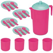 Kit Suco Acessórios De Cozinha Infantil 21 Peças Rosa Faz De Conta - Cardoso Toys