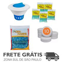 Kit Sulfato de Alumínio + Clorador, 10 Pastilhas Aqua Marine