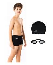 Kit Sunga Boxer Helanca Infantil, Óculos Uv e Touca Natação BH03 Hammerhead Kit Sunga Boxer Helanca Infantil, Óculos Uv e Touca Natação BH03 Hammerhead