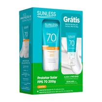 Kit Sunless P. Solar FPS70 200g + Facial FPS70 Sem Cor 30g Kit Sunless P. Solar FPS70 200g + Facial FPS70 Sem Cor 30g