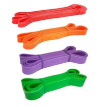 Kit Super Band 4 Intensidade Leve Médio Forte e Extra Forte Elástico VERM VERDE ROXO E LARANJA