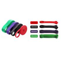 Kit Super Band 4 Intensidades Elástico Extensor Cross Treino Kit Super Band 4 Intensidades Elástico Extensor Cross Treino