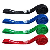 Kit Super Band Tecido Elástico 4 Intensidade Premium Yangfit Kit Super Band Tecido Elástico 4 Intensidade Premium Yangfit