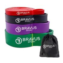 Kit Super Bands Bravus Sport Elástico Extensor E Sacolinha
