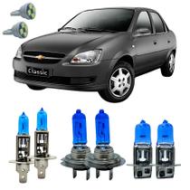 Kit Super Branca 8500k Corsa Foco Duplo 2002 A 2012 Led T10