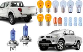 Kit super branca farol lanterna mitsubishi l200 1991 a 2011