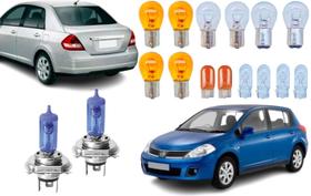 Kit super branca farol lanterna nissan tiida 2008 a 2013